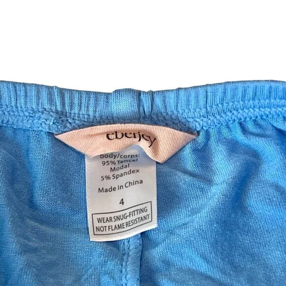NWOT Eberjey Kids Tencel Modal Unisex Long PJ Pants Blue Sz 4 - Picture 2 of 5